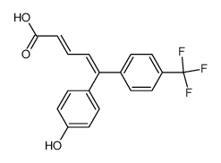 (2E,4Z)-5-(4-Hydroxyphenyl)-5-[4-(trifluoromethyl)phenyl]-2,4-pentadienoic acid Structure