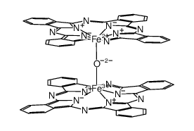 (μ-oxo)bis[(phthalocyaninato)iron(III,II)](1-)结构式