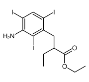 ethyl 2-[(3-amino-2,4,6-triiodo-phenyl)methyl]butanoate结构式
