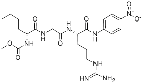Methoxycarbonyl-D-Nle-Gly-Arg-pNA acetate salt结构式