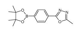 2-甲基-5-[4-(4-甲基-1,3,2-二氧杂硼硼烷-2-基)苯基] -1,3,4-恶二唑结构式