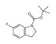 TERT-BUTYL 6-FLUOROINDOLINE-1-CARBOXYLATE Structure
