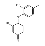 3-bromo-4-(4-methyl-2-bromophenylimino)-1,4-benzoquinone结构式