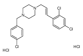 1-[(4-chlorophenyl)methyl]-4-[(E)-3-(2,4-dichlorophenyl)prop-2-enyl]piperazine,dihydrochloride Structure