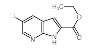 5-氯-1H-吡咯并[2,3-b]吡啶-2-羧酸乙酯结构式