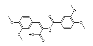 3,4-dimethoxy-α-veratroylamino-cinnamic acid结构式