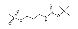 Methanesulfonic acid 3-tert-butoxycarbonylamino-propyl ester Structure