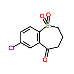 7-Chloro-3,4-dihydro-1-benzothiepin-5(2H)-one 1,1-dioxide结构式