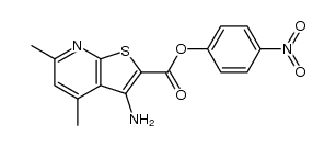 3-Amino-4,6-dimethyl-thieno[2,3-b]pyridin-2-carbonsaeure-4-nitro-phenylester结构式