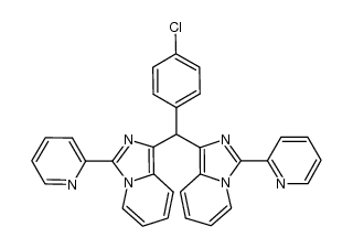 bis(3-(2-pyridyl)-1-imidazo[1,5-a]pyridyl)-4-chlorophenylmethane Structure