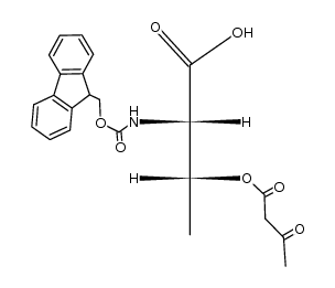 O-(Acetoacetyl)-N-(9-fluorenylmethoxycarbonyl)-L-threonin结构式