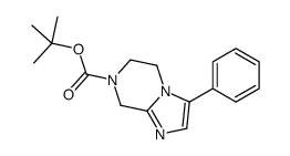 7-Boc-3-苯基-5,6,7,8-四氢咪唑并[1,2-a]吡嗪结构式