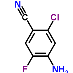 2-氯-4-氨基-5-氟苯腈结构式
