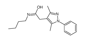 N-Butyl-3,5-dimethyl-1-phenyl-1H-pyrazole-4-acetamide结构式