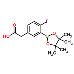 2-(4-Fluoro-3-(4,4,5,5-tetramethyl-1,3,2-dioxaborolan-2-yl)phenyl)acetic acid picture