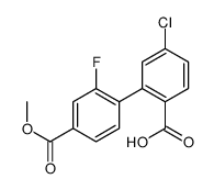 4-chloro-2-(2-fluoro-4-methoxycarbonylphenyl)benzoic acid结构式