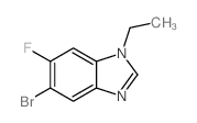 5-溴-1-乙基-6-氟苯并咪唑结构式