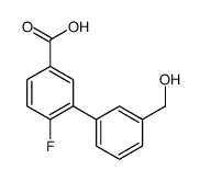 4-fluoro-3-[3-(hydroxymethyl)phenyl]benzoic acid Structure