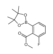 2-氟-6-(4,4,5,5-四甲基-1,3,2-二氧硼杂环戊烷-2-基)苯甲酸甲酯结构式