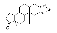 (5α)-2′H-雄甾-2-烯并 [3,2-c]吡唑-17-酮结构式