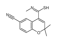 6-cyano-2,2-dimethyl-N-methyl-2H-1-benzopyran-4-thiocarboxamide结构式