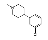 4-(3-chlorophenyl)-1-methyl-3,6-dihydro-2H-pyridine结构式