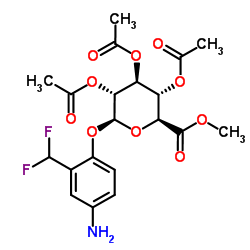 4-Amino-2-(difluoromethyl)phenyl methyl 2,3,4-tri-O-acetyl-β-D-glucopyranosiduronate Structure