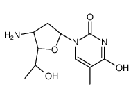 1-[(2S,4R,5R)-4-amino-5-[(1S)-1-hydroxyethyl]oxolan-2-yl]-5-methylpyrimidine-2,4-dione结构式