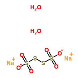 Sodium tetrathionate 2-hydrate structure