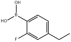 4-乙基-3-氟苯硼酸结构式