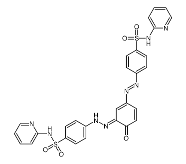 4-[(2Z)-2-[6-oxo-3-[[4-(pyridin-2-ylsulfamoyl)phenyl]diazenyl]cyclohexa-2,4-dien-1-ylidene]hydrazinyl]-N-pyridin-2-ylbenzenesulfonamide结构式