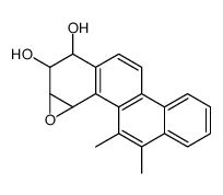 1,2-dihydroxy-5,6-dimethyl-3,4-epoxy-1,2,3,4-tetrahydrochrysene结构式