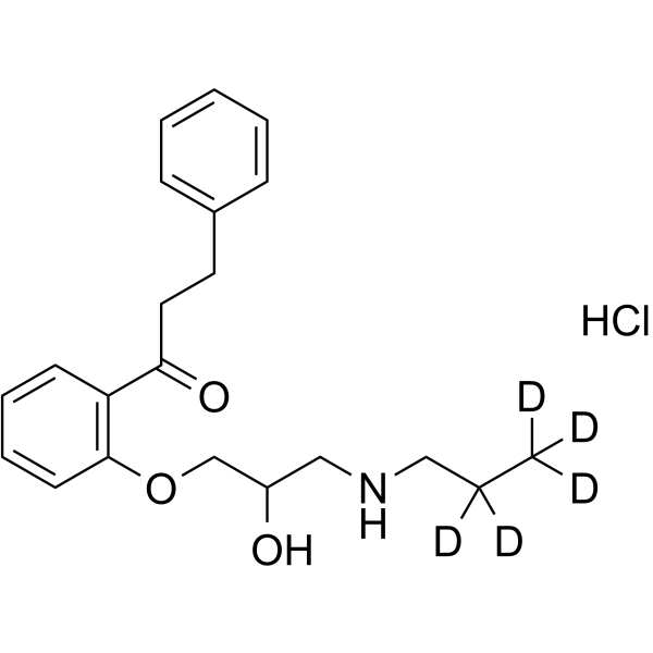Propafenone-d5 (hydrochloride)(Ethyl)结构式