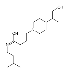 4-[4-(1-hydroxypropan-2-yl)piperidin-1-yl]-N-(3-methylbutyl)butanamide Structure