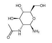 2-乙酰氨基-2-脱氧-beta-D-吡喃葡萄糖胺结构式
