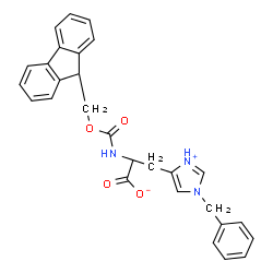 Fmoc-D-His(Bzl)-OH结构式