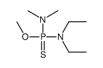 N-[dimethylamino(methoxy)phosphinothioyl]-N-ethylethanamine结构式