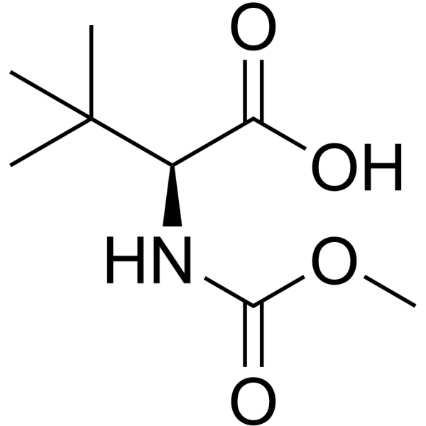 Methoxycarbonyl-L-tert-leucine Structure