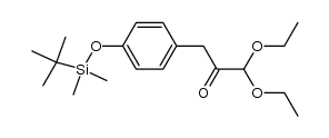3-[4-(tert-butyldimethylsilyloxy)phenyl]-1,1-diethoxypropan-2-one Structure