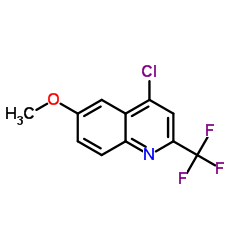 4-氯-6-甲氧基-2-(三氟甲基)喹啉结构式