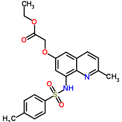 乙酸, 2-[[2-甲基-8-[[(4-甲基苯基)磺酰基]氨基]-6-喹啉基]氧基]-, 乙酯结构式