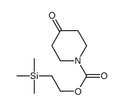 4-OXO-PIPERIDINE-1-CARBOXYLIC ACID 2-TRIMETHYLSILANYL-ETHYL ESTER Structure