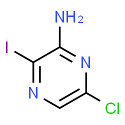 2-Amino-6-chloro-3-iodopyrazine Structure
