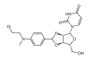 2'-O,3'-O-[p-[(2-Chloroethyl)methylamino]benzylidene]uridine结构式