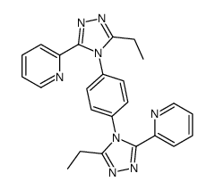 2-[5-ethyl-4-[4-(3-ethyl-5-pyridin-2-yl-1,2,4-triazol-4-yl)phenyl]-1,2,4-triazol-3-yl]pyridine结构式