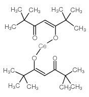 四(2,2,6,6-四甲基-3,5-庚二酮酸)铈(IV)结构式
