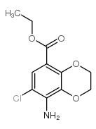 8-氨基-7-氯-2,3-二氢-苯并[1,4]二噁英e-5-羧酸乙酯结构式