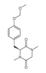 (S)-3-(4-(methoxymethoxy)benzyl)-1,4-dimethylpiperazine-2,5-dione结构式