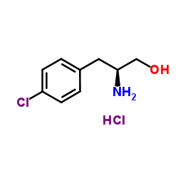 (S)-2-氨基-3-(4-氯苯基)丙烷-1-醇盐酸盐结构式