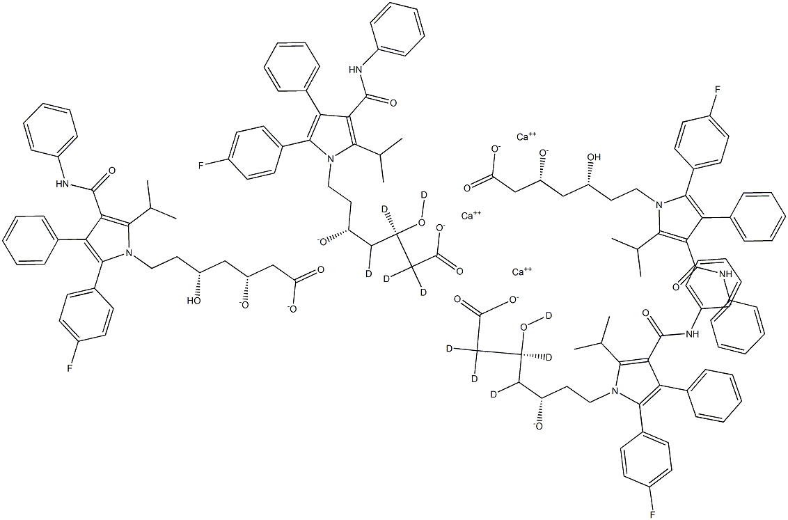 二(阿托伐他汀-d5)钙盐结构式